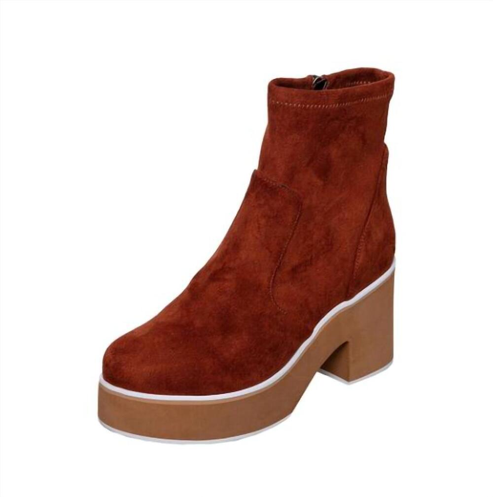 NEW ANTELOPE women's idella ankle booties in tobacco suede